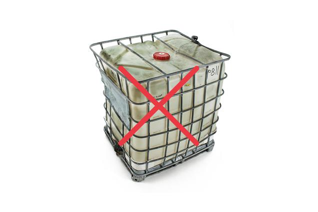 Dirty Caged IBC Tote